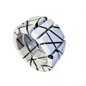 2026 Vintage Resin <b>Bracelet</b> Acrylic Geometric Bangle Simple Style Stretch <b>Bracelet</b> for Women New Lucite Jewelry for Christmas - Product Image 5