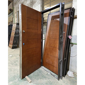 Puerta DE SEGURIDAD TECHTOP económica, modelo básico, puerta de entrada exterior principal de acero blindado para mercados de exportación - Product Image 5