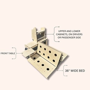 Xe cắm trại phụ kiện đồ nội thất Kit bằng gỗ đa chức năng 3 thiết lập khác biệt Camper van giường - Product Image 2
