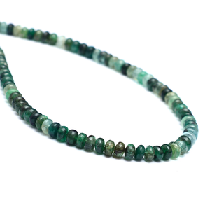 Green Emerald 4mm-4.50mm Gemstone Smooth Rondelle Bead Natural Emerald Precious Gemstone Loose Beads for Jewelry Making Supplies - Product Image 3
