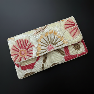 Handmade Evening Beaded Clutch Purse <b>Promotional</b> <b>Paper</b> <b>Bags</b> with Beaded Design for Special Occasions - Product Image 1