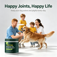 Compléments alimentaires pour chiens à la glucosamine, marque privée OEM, très bien notés, pour les hanches et les articulations, sous forme de bouchées moelleuses, saveur poulet, soutien immunitaire, 5,0 kg/pièce