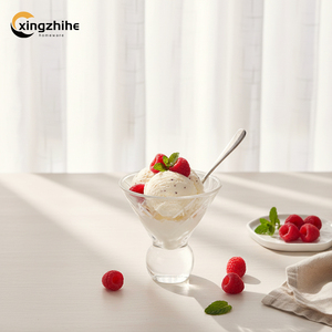 Món tráng miệng bát dập nổi thiết kế hiện đại thủy tinh trong suốt BPA miễn phí chịu nhiệt cách điện bền vững lò vi sóng an toàn - Product Image 4