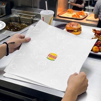 Papier sulfurisé biodégradable personnalisé en gros pour hamburgers et sandwichs avec votre propre logo