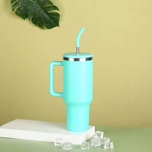 Insulated Travel <b>Car</b> H3.0 Handle Tumbler 40oz <b>Mug</b> Lid Straw Anti-Slip ODM OEM Custom Brand - Product Image 2
