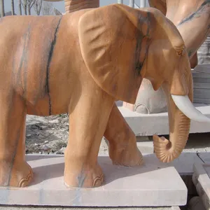 Esculturas de mármol de elefante animal, venta de fábrica
