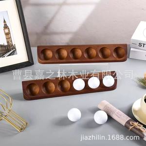 Jiazhilin Wooden Ball Storage Rack Rectangle Solid Wood Multi Functional Office Organizer Standing Type Minimalist Style L4.18 - Product Image 2