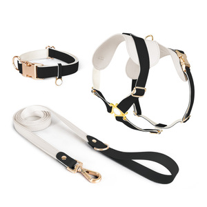 ペットカラー犬ハーネスリーシュセットカスタムロゴパーソナライズされたデザインリサイクル高級防水ソフトPUレザー - Product Image 2