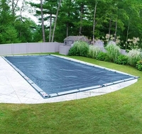 Hochwertige Ganzjährige Poolabdeckung, Doppelt Genähte Anti-UV PE-Planen, Einfache Installation, Solider Winterschutz