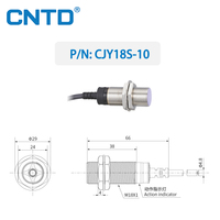 CNTD CJY18S-10 Sensor jarak jauh, tipe silinder M12 Sensor jarak dekat induktif logam untuk industri IP67