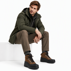YL-550 Stivali Invernali da Uomo Personalizzati, <span class=keywords><strong>Impermeabili</strong></span>, <span class=keywords><strong>Termici</strong></span>, Marroni, a Metà Polpaccio, per Escursionismo - Product Image 5