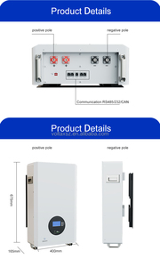Stock UE 51.2V 48V 280Ah 300Ah LiFePO4 Power Wall 10kWh 15kWh Batterie de stockage d'énergie <span class=keywords><strong>solaire</strong></span> domestique pour systèmes solaires résidentiels - Product Image 6