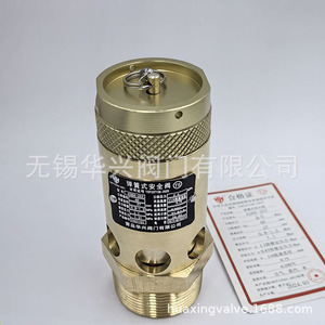 Huaxing A28X-25T All Copper Spring Safety Valve DN40 For Steam Air Compressor High Temperature - Product Image 1