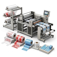 Machine à fabriquer des sacs en T-shirt à double ligne avec écran tactile PLC pour sacs poubelles de supermarché