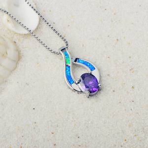 สร้อยคอหัวใจบลูโอปอล ไวรัลในติ๊กต็อก |   จี้นกนกขุนทองชุบเงินทองแดง เครื่องประดับสไตล์โบฮีเมียน ขายส่ง - Product Image 4