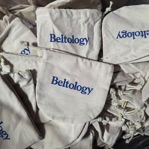 Factory Customized Natural Color Cotton Dust <b>Pouch</b> Cotton <b>Drawstring</b> Bag with Double Strings - Product Image 1