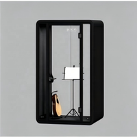 Cabine insonorisée acoustique professionnelle pour la pratique des instruments de musique, studio d'enregistrement silencieux portable avec porte en verre
