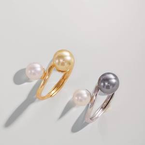 10716DIY Accessoires en perles, plateau vide pour bague en argent S925, plateau à bijoux en argent avec perles rondes de 7-9 mm - Product Image 3