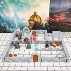 Commercio all'ingrosso della fabbrica 50 Pcs Dungeon muro modulare Set 3D DND kit di costruzione del terreno per giochi da tavolo <span class=keywords><strong>RPG</strong></span> da tavolo