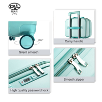 Ensemble de petites bagages ABS frais multicolores modernes avec logo personnalisable pour le voyage Ensemble de bagages à main