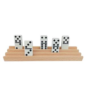 Supports Domino de 25.5cm Supports de plateaux en <span class=keywords><strong>bois</strong></span> de hêtre Domino de qualité supérieure pour pied de poulet Train mexicain et jeux Domino Letter Pine Batten - Product Image 2