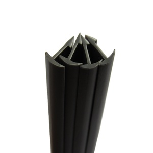 Venta caliente Flexible PVC T Perfil Black Rabble Producto con extrusión de plástico Modling para servicios de corte - Product Image 5