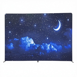 Toile de fond de photomaton double face personnalisée en tissu tendu, 20 pieds x 8 pieds, <span class=keywords><strong>prix</strong></span> de gros, conception gratuite, pour événements de mariage - Product Image 1