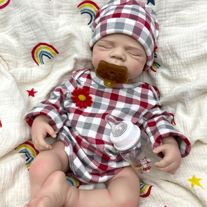 Poupée Reborn en Silicone Pascale <span class=keywords><strong>de</strong></span> 20 pouces, réaliste, douce, faite à la main, nouveau-né, garçon, <span class=keywords><strong>bouche</strong></span> ouverte, à baigner, peinte, avec cils implantés - Product Image 4