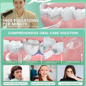 EE. UU. DDP Envío gratis Waterfloss Dental Cuidado bucal <span class=keywords><strong>Cepillo</strong></span> <span class=keywords><strong>eléctrico</strong></span> Irrigación Limpieza de dientes <span class=keywords><strong>Irrigador</strong></span> bucal Flosser de agua - Product Image 2