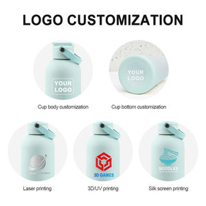 Bouteille d'eau en acier inoxydable à double paroi isolée de 500 ml avec paille, design moderne de luxe au toucher doux, logo personnalisé - Product Image 3