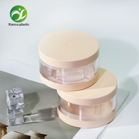Boîte à poudre libre ronde en ABS couleur macaron neuve d'usine avec séparateur, conteneur cosmétique en plastique rechargeable