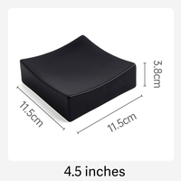 Plateau carré haut de gamme noir et blanc mat de style vintage moderne pour sushis, avec fond plat, idéal pour les restaurants haut de gamme, les hôtels et les fêtes