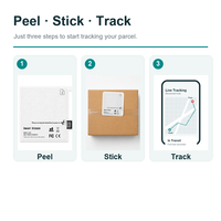 Étiquette de suivi adhésive Jimi IoT PB708, traceur de colis ultra-fin, autocollant, pas de carte SIM requise, balise intelligente Bluetooth pour la logistique mondiale