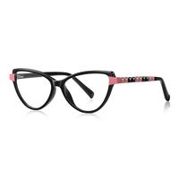 Fantaisie chat lunettes cadre pour femmes optique Transparent couture couleur lunettes CP lunettes bleu blocage lunettes TR90