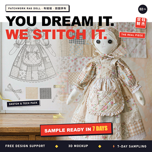 Traje <span class=keywords><strong>de</strong></span> Estilo Campestre para Muñeca <span class=keywords><strong>de</strong></span> Tela Personalizado, <span class=keywords><strong>Disfraz</strong></span> <span class=keywords><strong>de</strong></span> Tela con Parches para Muñeca <span class=keywords><strong>de</strong></span> <span class=keywords><strong>Trapo</strong></span>, Ropa <span class=keywords><strong>de</strong></span> Muñeca Hecha a Mano a Medida - Product Image 2