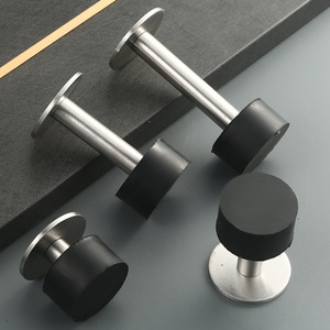 Butoir de porte circulaire magnétique moderne en acier inoxydable pour salle de bain - Product Image 5