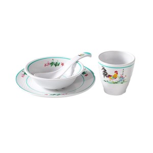 Xiangyuan melamine tableware <b>small</b> bowl commercial auspicious rooster set for restaurants and hot <b>pot</b> shops, four-piece set of - Product Image 5