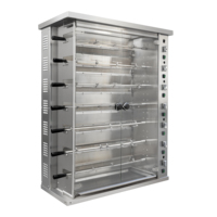 Four à rôtir au gaz commercial pour 12 poulets |   Rôtissoire à poulet en acier inoxydable, certifiée ETL KJ-3