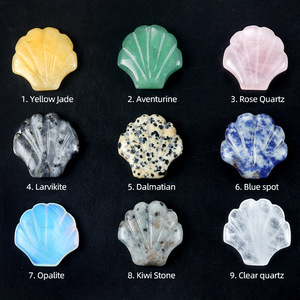 Hecho a mano piedra Natural océano Concha tallada cristal Chakra Reiki equilibrio playa Shell decoración Micro <span class=keywords><strong>paisaje</strong></span> joyería ornamento - Product Image 3