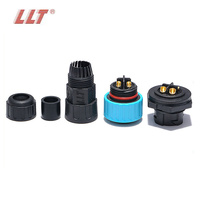 Connecteur de panneau étanche à verrouillage rapide LLT, prix usine, 4 broches, 35A, pour éclairage LED extérieur, connecteur de câble étanche