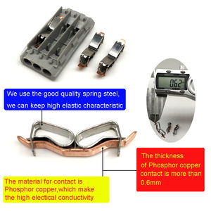 Connecteurs à sertir rapides en laiton série 222, bornes <span class=keywords><strong>de</strong></span> câblage à insertion, 32A, pour une gestion efficace des fils automobiles - Product Image 4