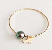 Bracelet Monstera personnalisé Bracelet perle blanche Bracelet hawaïen pour femmes