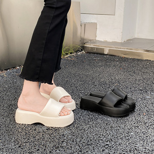 Sandalias de Plataforma para Mujer, Estilo Europeo Americano, Inspiradas en Instagram, Casuales de Verano, Rojas, sin Talón, para Exteriores - Product Image 2