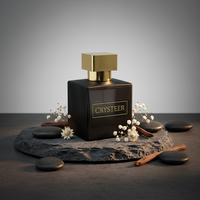 Flacon de parfum en verre carré noir avec bouchon magnétique en aluminium, écologique, recyclable, diffuseur de roseaux 30/50/100 ml, logo personnalisé