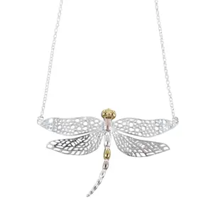 Inspire Jewelry Stainless Steel Hollow Shining Exquisite Elegant 18K Gold Plated Fashion Dainty Jewelry Dazzling Dragonfly