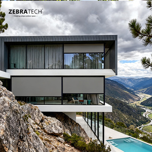 Tende a Rullo Elettriche Minimaliste con Zip Track per Esterni, Schermi Automatici per <span class=keywords><strong>Patio</strong></span>, Tende Motorizzate Retrattili per Tetto, Approvate CE - Product Image 4