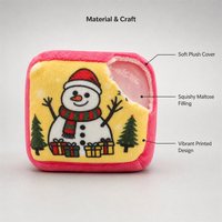 Jouet en peluche cube doux de Noël, jouet anti-stress, contient de la maltose, soulage le stress, disponible en 4 motifs festifs