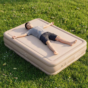 탄력 있는 에어 베드 모던 접이식 인플레이터블 매트리스 브러시드 PVC 소프트 베드 홈 플로어 거실 휴대용 야외 캠핑용 - Product Image 1