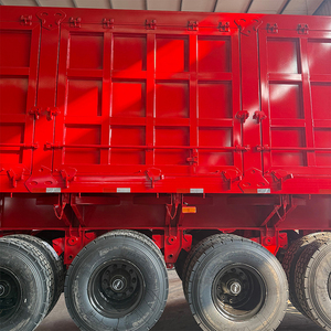 Semi-remorque benne latérale en acier à 4 essieux, capacité de charge de 30 tonnes, optimisée pour le minerai de bauxite, déchargement flexible hautement efficace, utilisation facile - Product Image 4