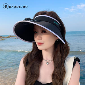 Женская шляпа с электрическим вентилятором, летняя шляпа с большими полями для защиты от солнца, 8894 - Product Image 3